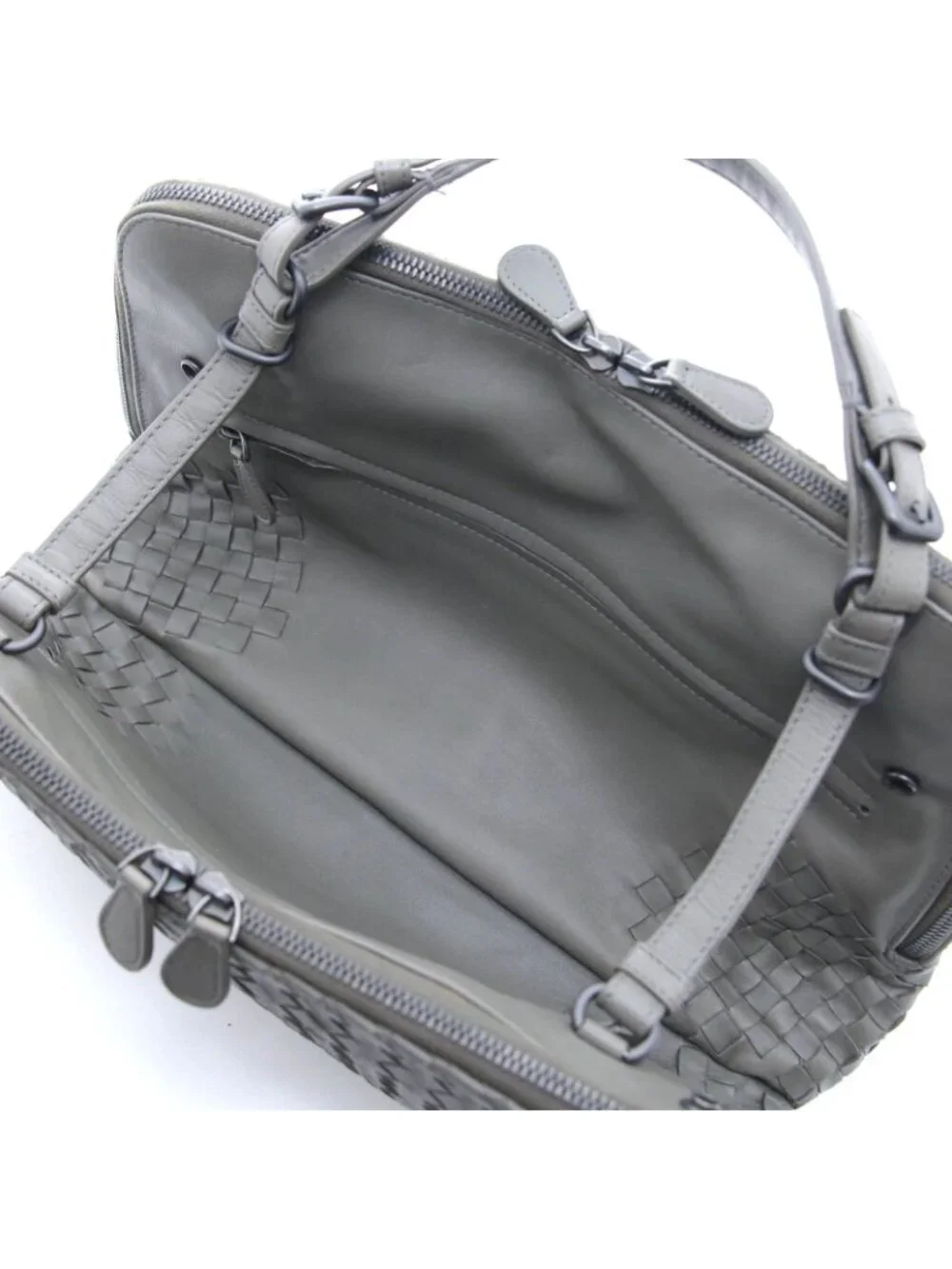 Bottega Veneta Intrecciato Handbag Khaki Leather